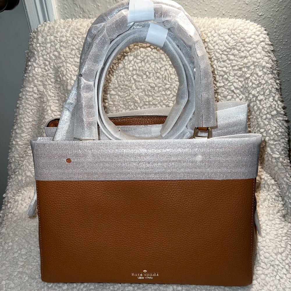 Kate spade Leila satchel in gingerbread. New with tags.